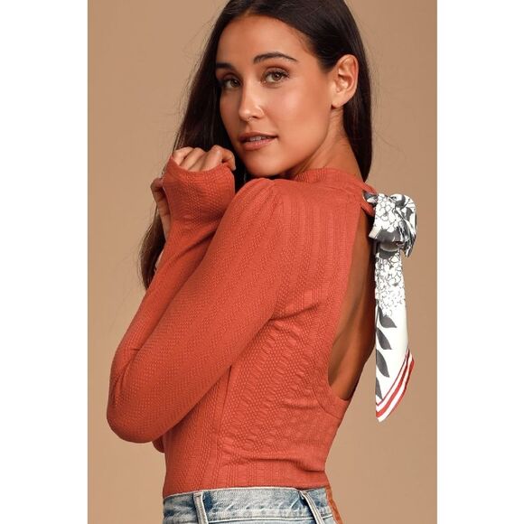 Free People Red Party In The Back Shirt Small NWT - Picture 7 of 7